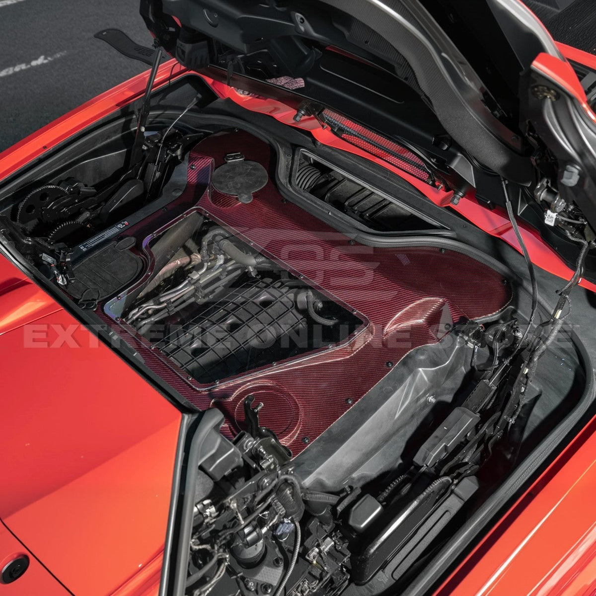 Corvette C8 HTC DRY Carbon Fiber Engine Bay Panel Cover image 43