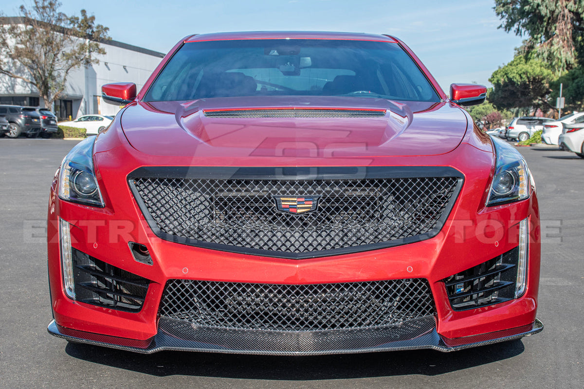 2016-19 Cadillac CTS-V Dry Carbon Fiber Front Splitter Side Wheel Arch image 4
