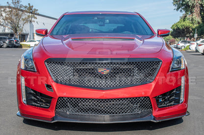 2016-19 Cadillac CTS-V Dry Carbon Fiber Front Splitter Side Wheel Arch image 4
