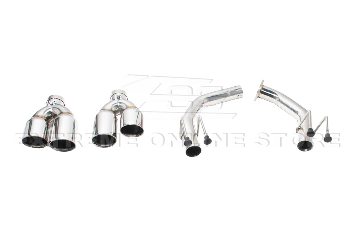 2021-Up Acura TLX Stainless Steel Muffler Delete Quad Tips Axle Back Exhaust image 9
