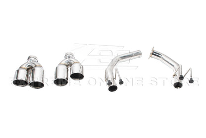 2021-Up Acura TLX Stainless Steel Muffler Delete Quad Tips Axle Back Exhaust image 9