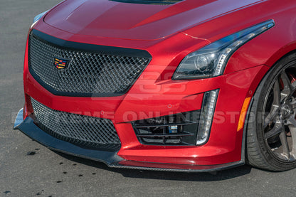 2016-19 Cadillac CTS-V Dry Carbon Fiber Front Splitter Side Wheel Arch image 6