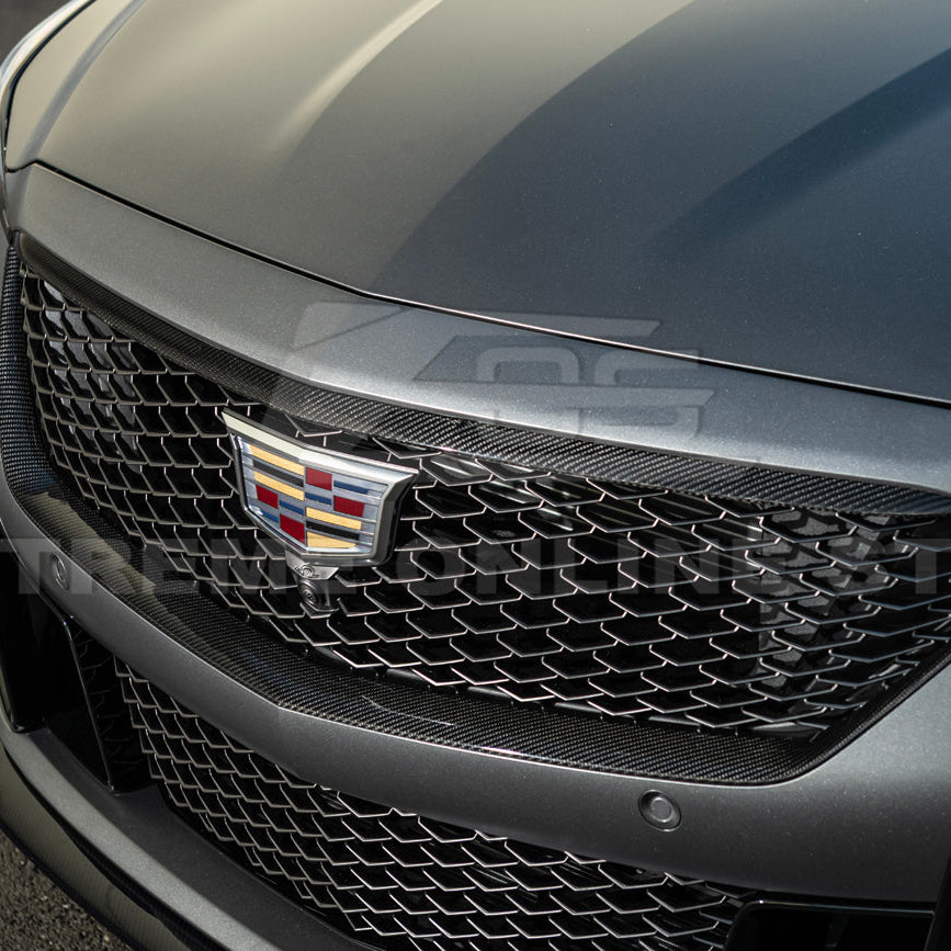 2025-Up Cadillac CT5-V Blackwing DRY CARBON FIBER Front Upper & Lower Grille Trim image 7