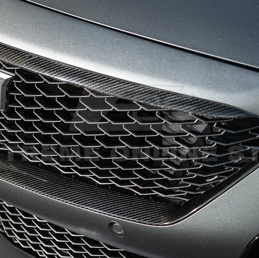 2025-Up Cadillac CT5-V Blackwing | DRY CARBON FIBER Front Upper Grille Trim Insert image 9
