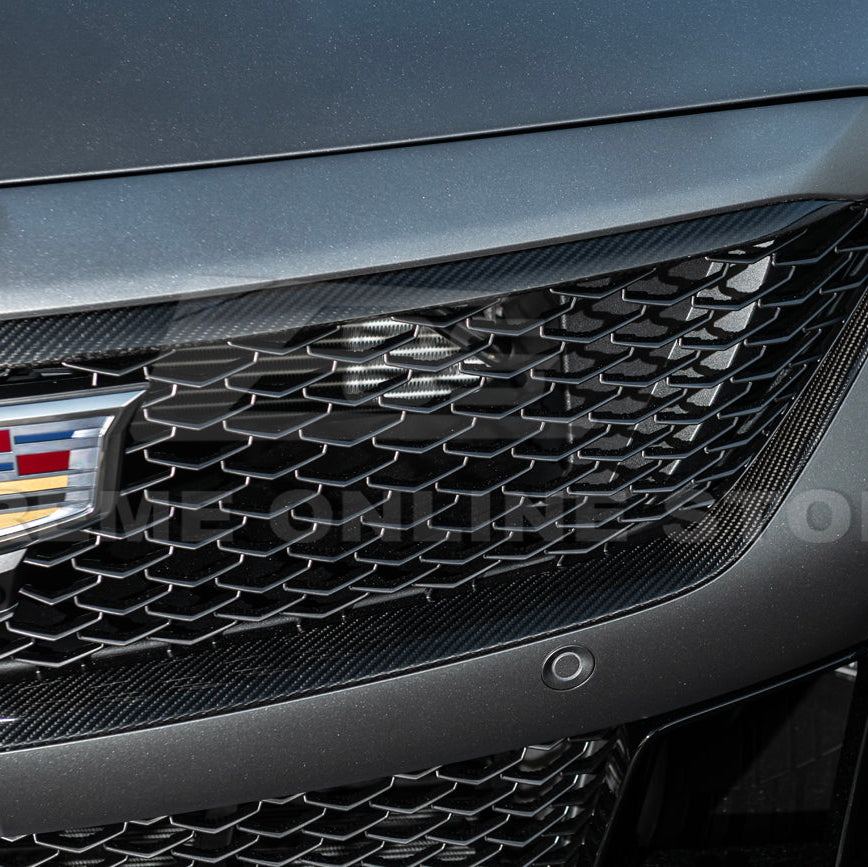 2025-Up Cadillac CT5-V Blackwing | DRY CARBON FIBER Front Upper Grille Trim Insert image 11