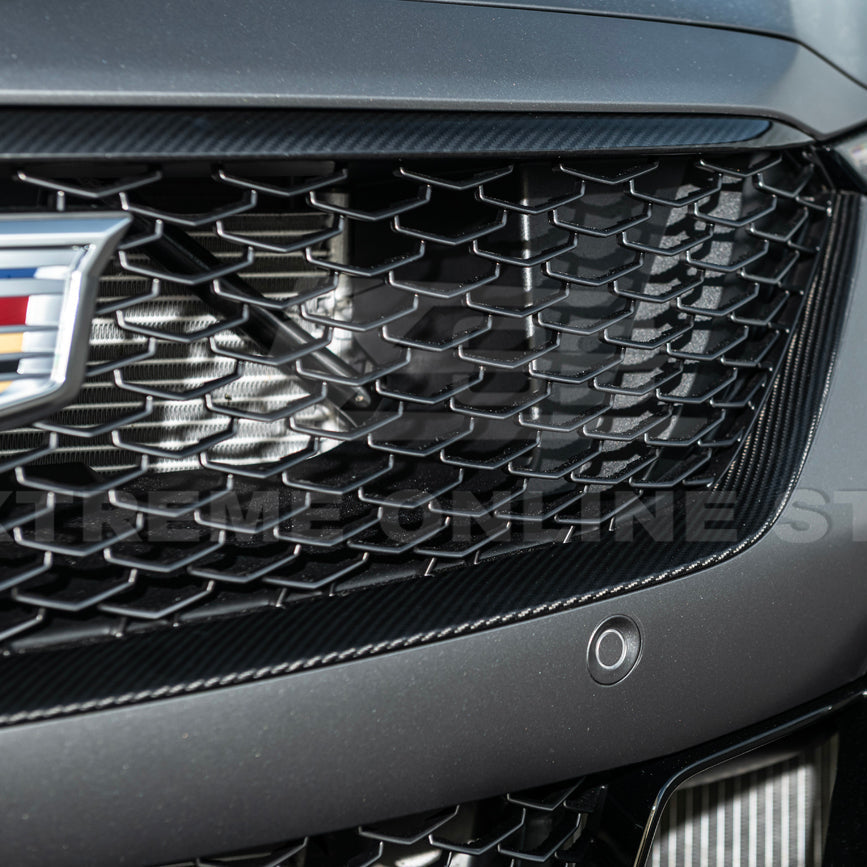 2025-Up Cadillac CT5-V Blackwing DRY CARBON FIBER Front Upper & Lower Grille Trim image 9