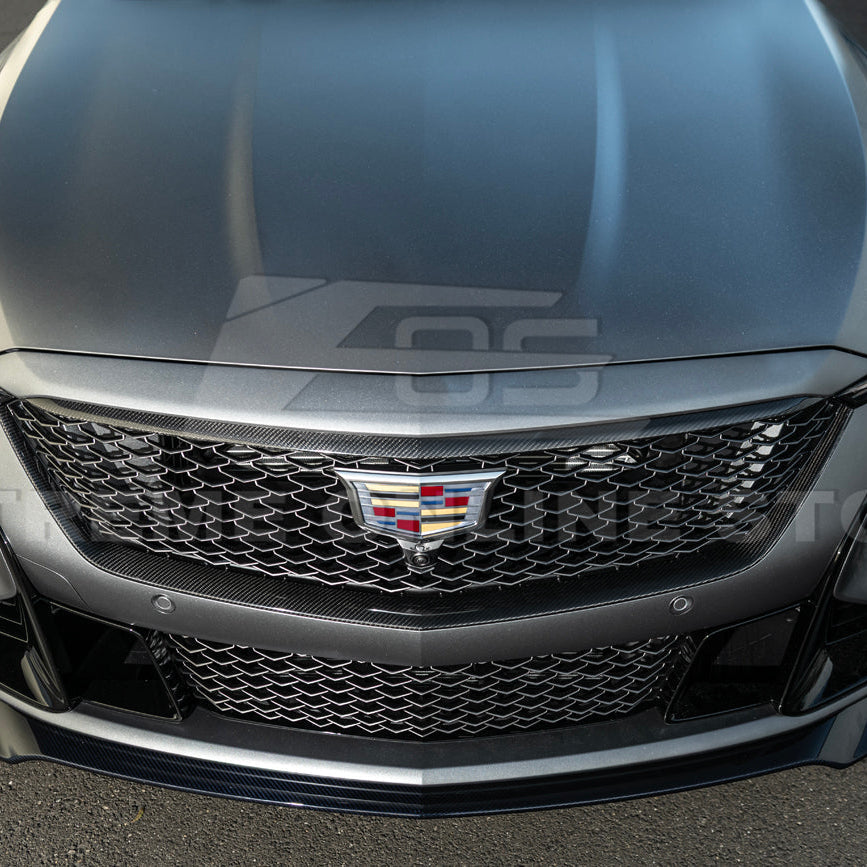 2025-Up Cadillac CT5-V Blackwing | DRY CARBON FIBER Front Upper Grille Trim Insert image 12