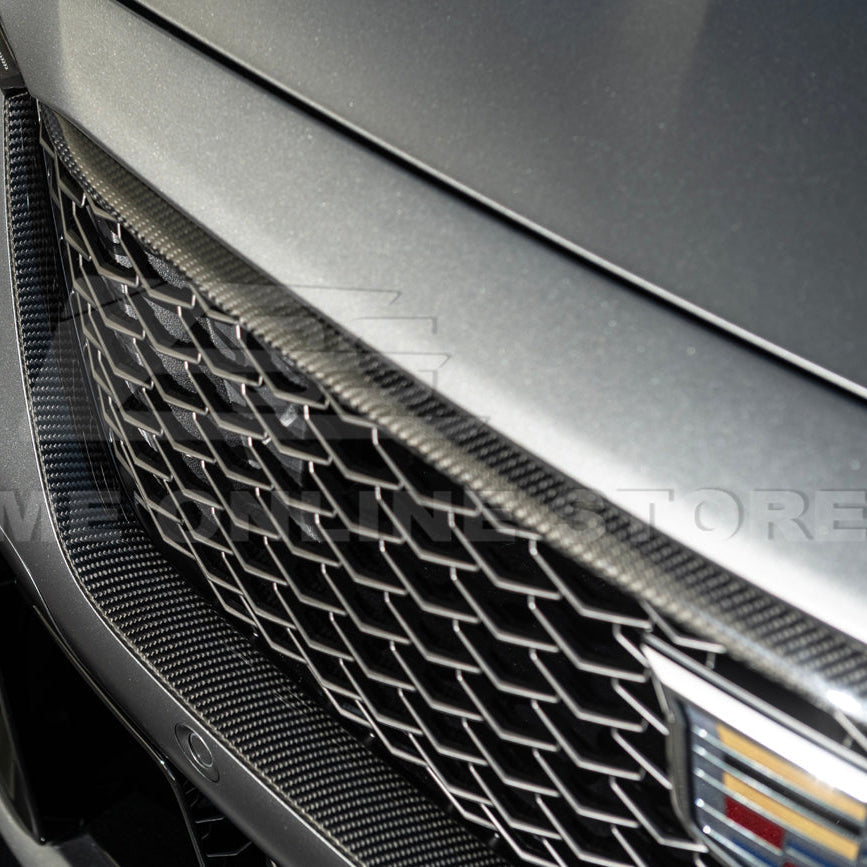 2025-Up Cadillac CT5-V Blackwing DRY CARBON FIBER Front Upper & Lower Grille Trim image 11
