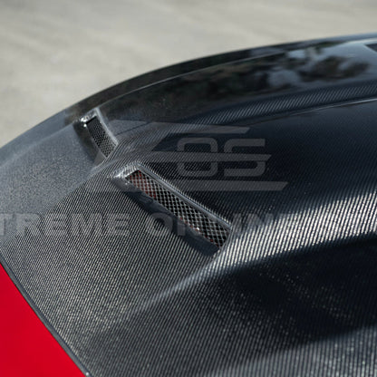 2024-Up Ford Mustang Super Snake Style CARBON FIBER Front Bumper Hood Vented Cover image 19