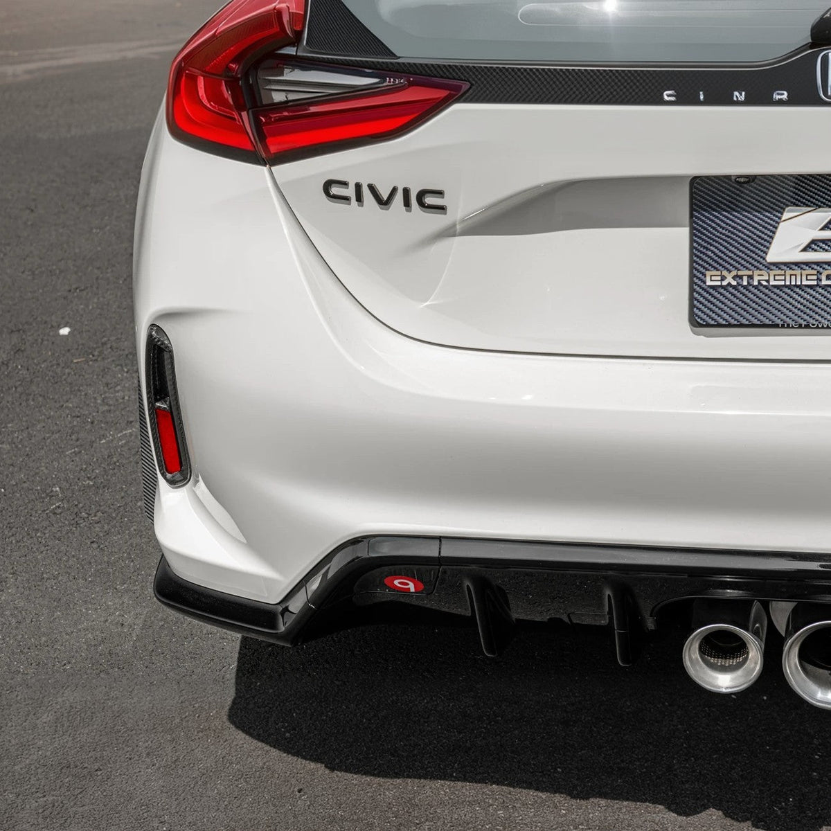 2023-Up Honda Civic Type-R Carbon Fiber Rear Hatch Vent Trim Cover image 5