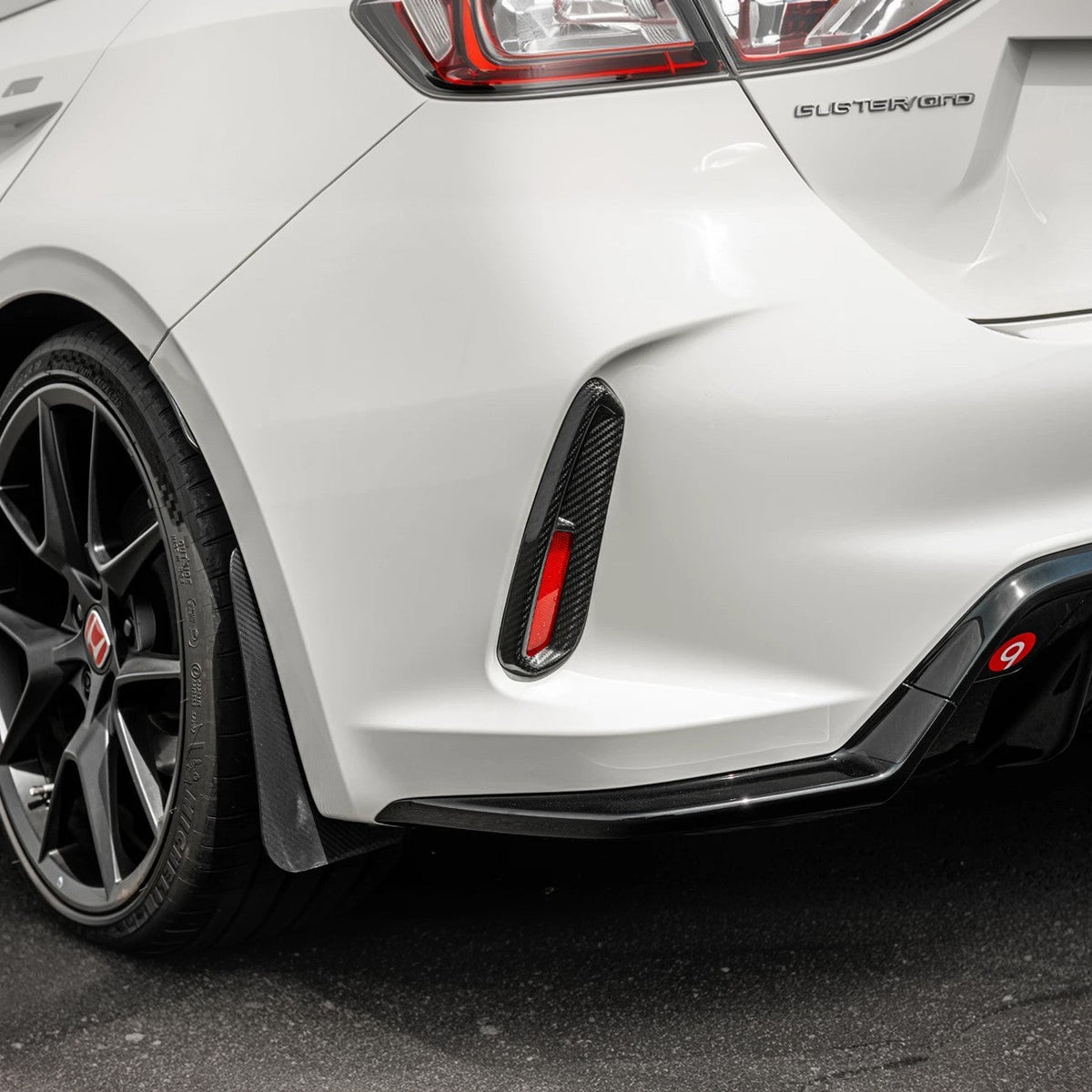 2023-Up Honda Civic Type-R Carbon Fiber Rear Hatch Vent Trim Cover image 6