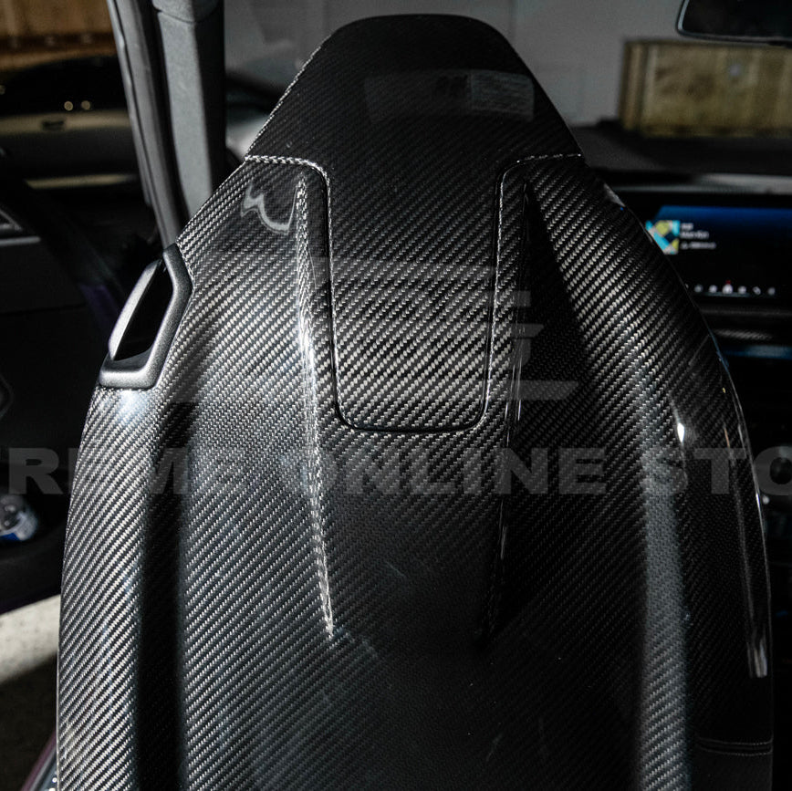 BMW G87 G80 G82 M2 M3 M4 S58 | Dry CARBON FIBER Tape-On Headrest Cover Pair image 10