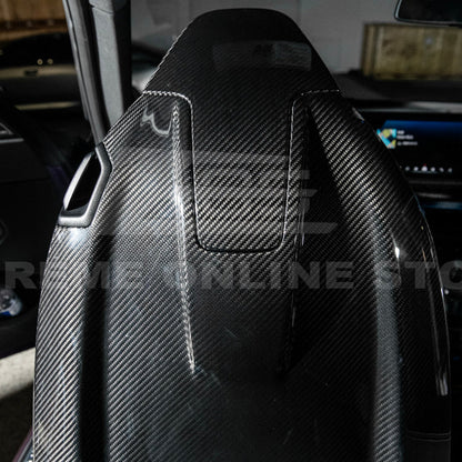 BMW G87 G80 G82 M2 M3 M4 S58 | Dry CARBON FIBER Tape-On Headrest Cover Pair image 10