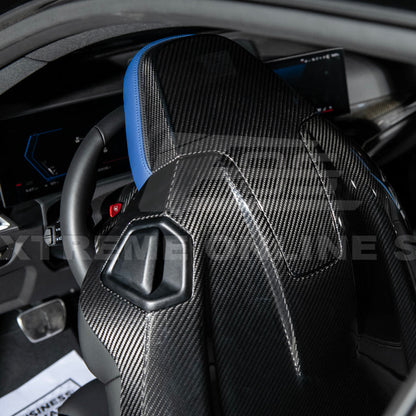 BMW G87 G80 G82 M2 M3 M4 S58 | Dry CARBON FIBER Tape-On Headrest Cover Pair image 11