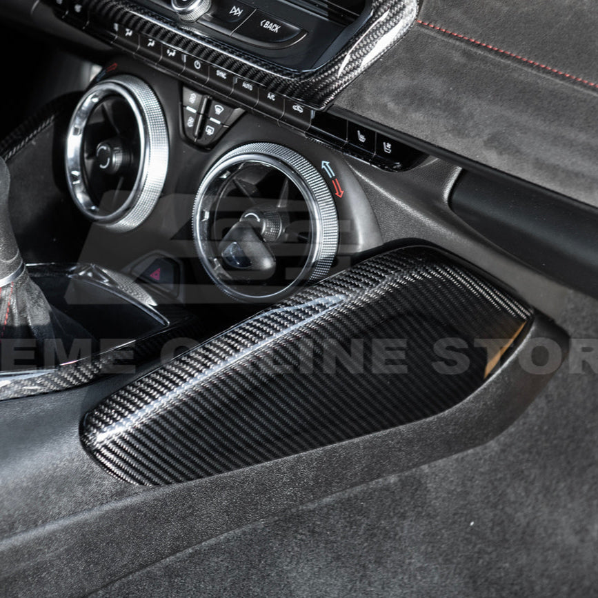 2019-24 Camaro Dry Carbon Fiber Front Side Knee Pad Panel Cover Pair image 6
