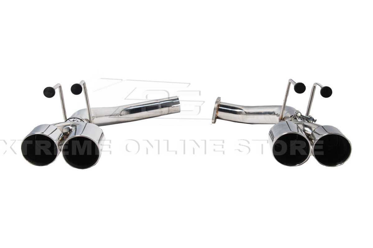 2021-Up Acura TLX Stainless Steel Muffler Delete Quad Tips Axle Back Exhaust image 7