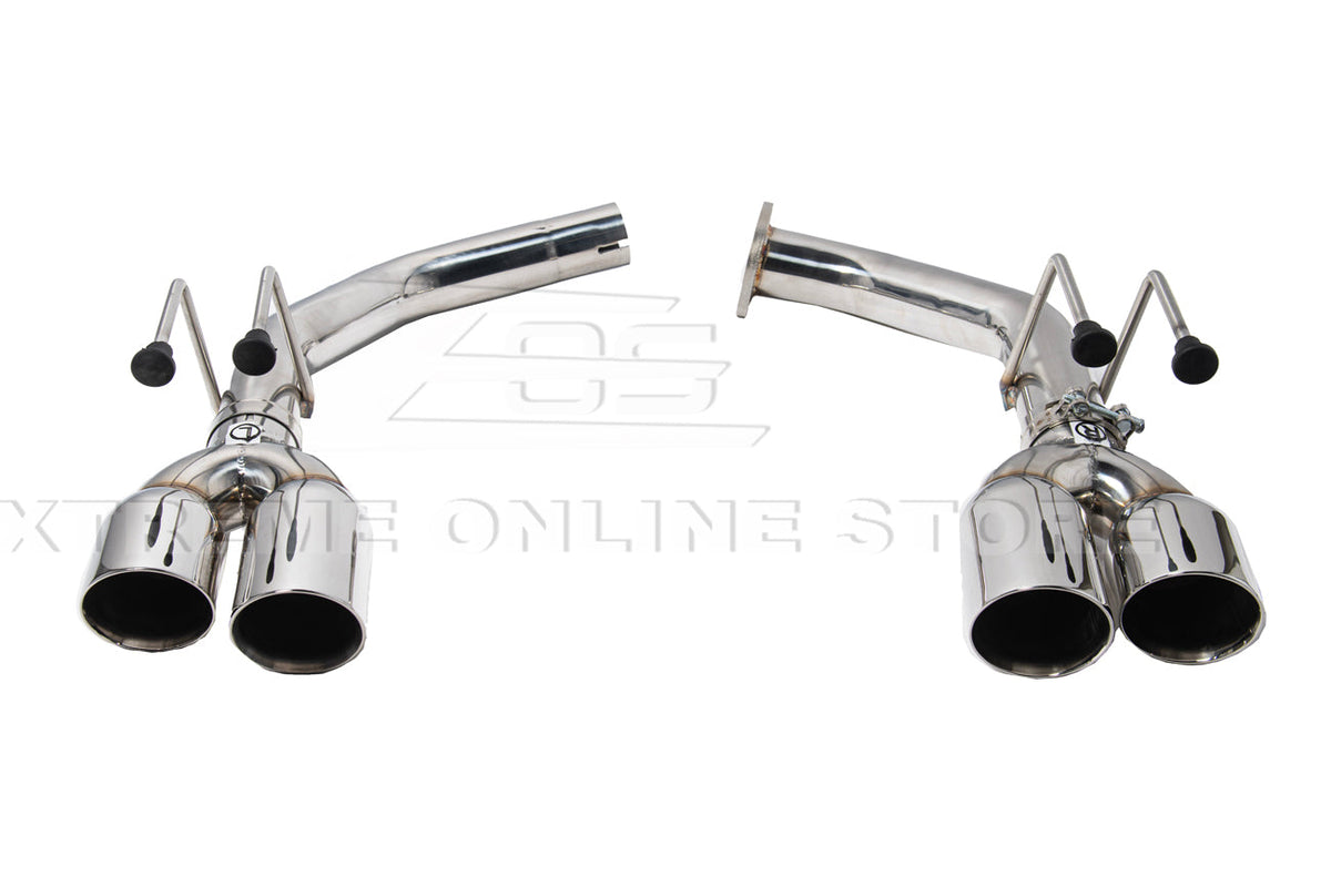 2021-Up Acura TLX Stainless Steel Muffler Delete Quad Tips Axle Back Exhaust image 8