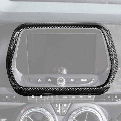 2019-24 Camaro Dash Radio Dry Carbon Fiber Trim Cover image 2