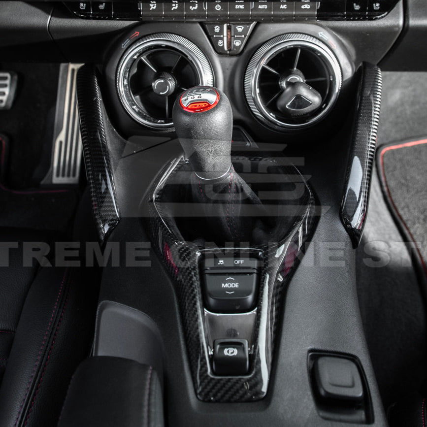 2019-24 Camaro Dry Carbon Fiber Front Side Knee Pad Panel Cover Pair image 5