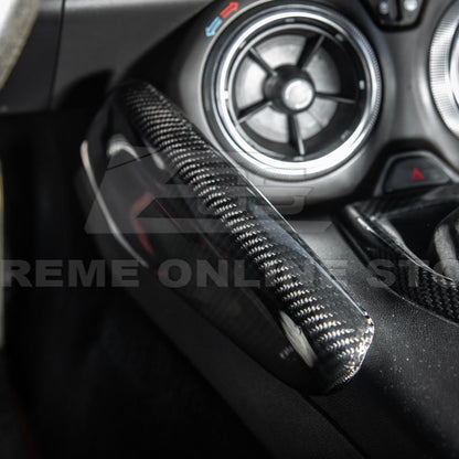 2019-24 Camaro Dry Carbon Fiber Front Side Knee Pad Panel Cover Pair image 10