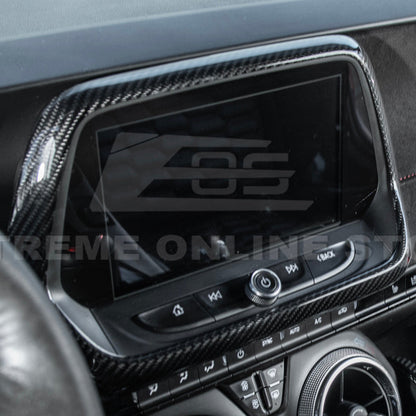 2019-24 Camaro Dash Radio Dry Carbon Fiber Trim Cover image 10
