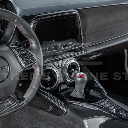 2019-24 Camaro Dash Radio Dry Carbon Fiber Trim Cover image 11