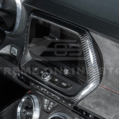 2019-24 Camaro Dash Radio Dry Carbon Fiber Trim Cover image 14