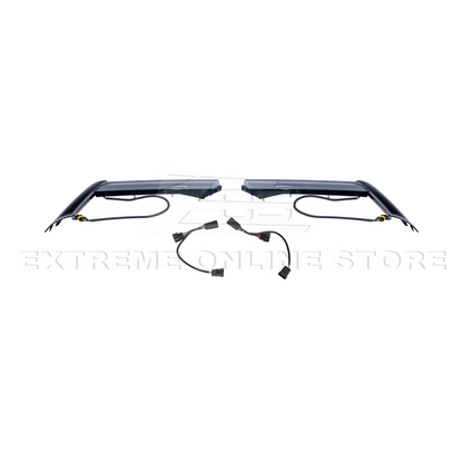 2020-Up Corvette C8 DRY CARBON FIBER Sequential LED DRL Light Bar Bezel Insert image 35