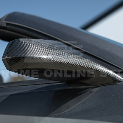 2010-15 Chevrolet Camaro Dry Carbon Fiber Mirror Cover Cap Pair image 9