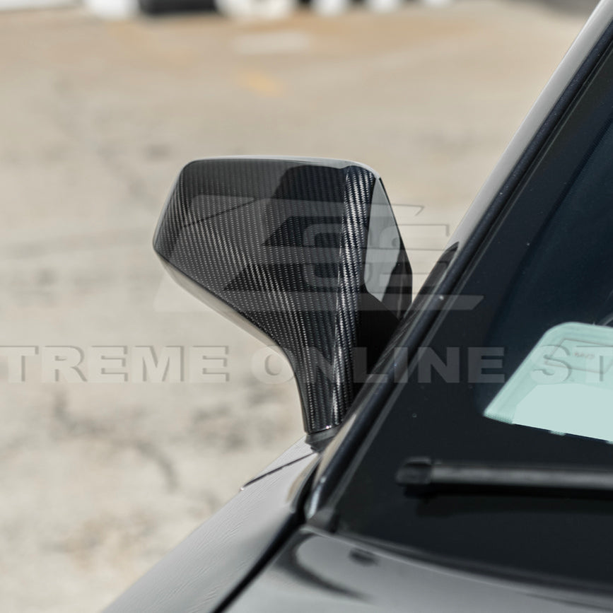 2010-15 Chevrolet Camaro Dry Carbon Fiber Mirror Cover Cap Pair image 11