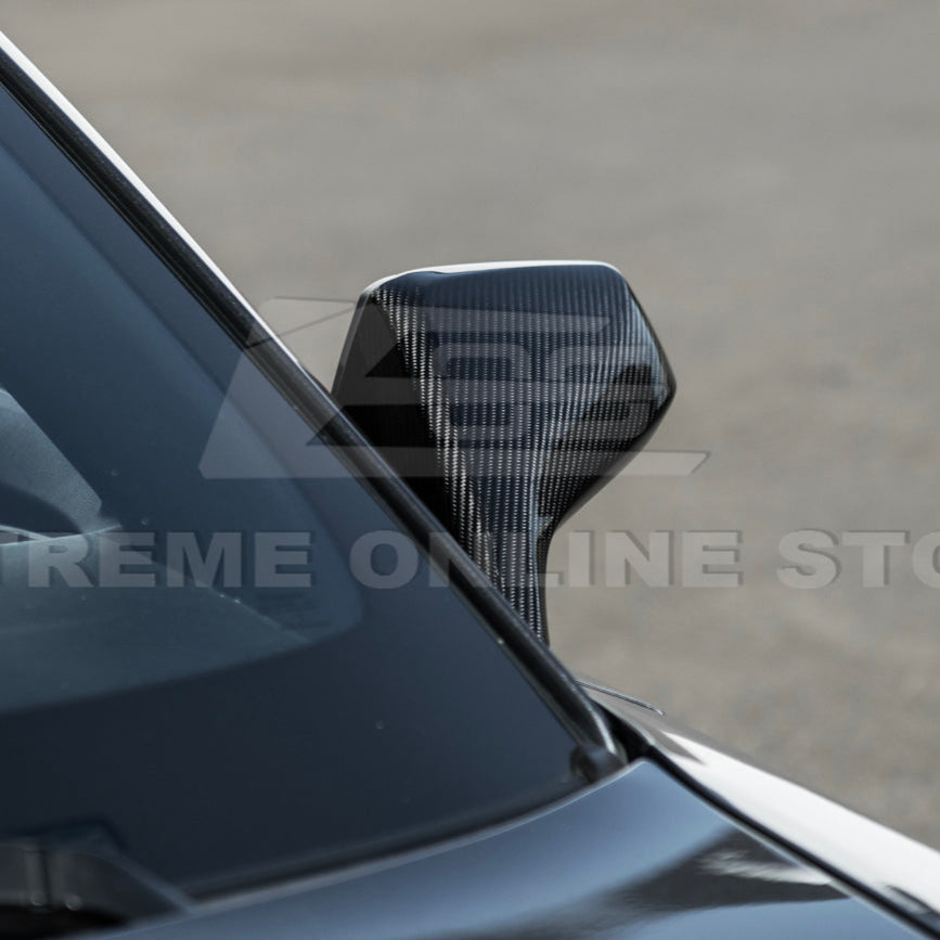2010-15 Chevrolet Camaro Dry Carbon Fiber Mirror Cover Cap Pair image 12