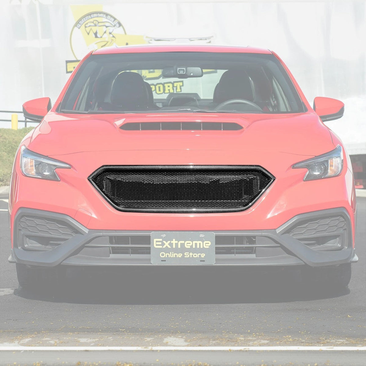 2022-Up Subaru WRX CS Carbon Fiber Front Mesh Grille Vent Cover image 3