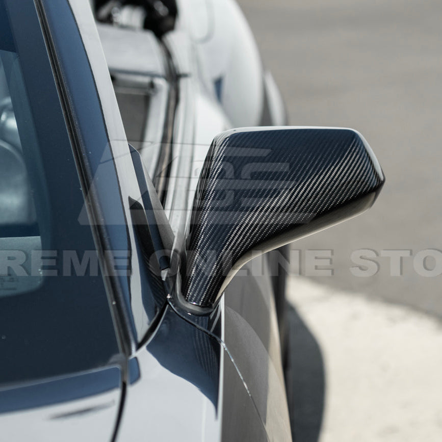 2010-15 Chevrolet Camaro Dry Carbon Fiber Mirror Cover Cap Pair image 13