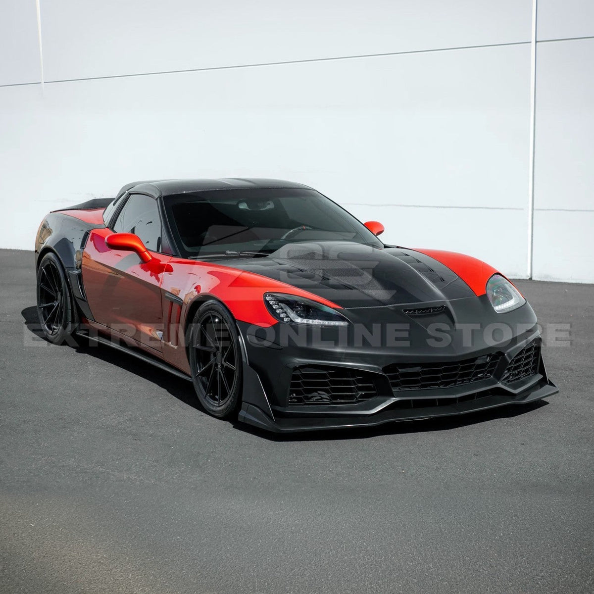 2005-13 Corvette C6 Z06 | C7 ZR1 Style Primed Front Bumper Replacement Cover image 8
