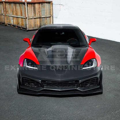 2005-13 Corvette C6 Z06 | C7 ZR1 Style Primed Front Bumper Replacement Cover image 7
