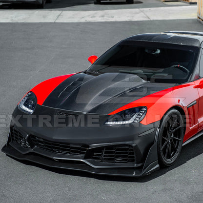 2005-13 Corvette C6 Z06 | C7 ZR1 Style Primed Front Bumper Replacement Cover image 5