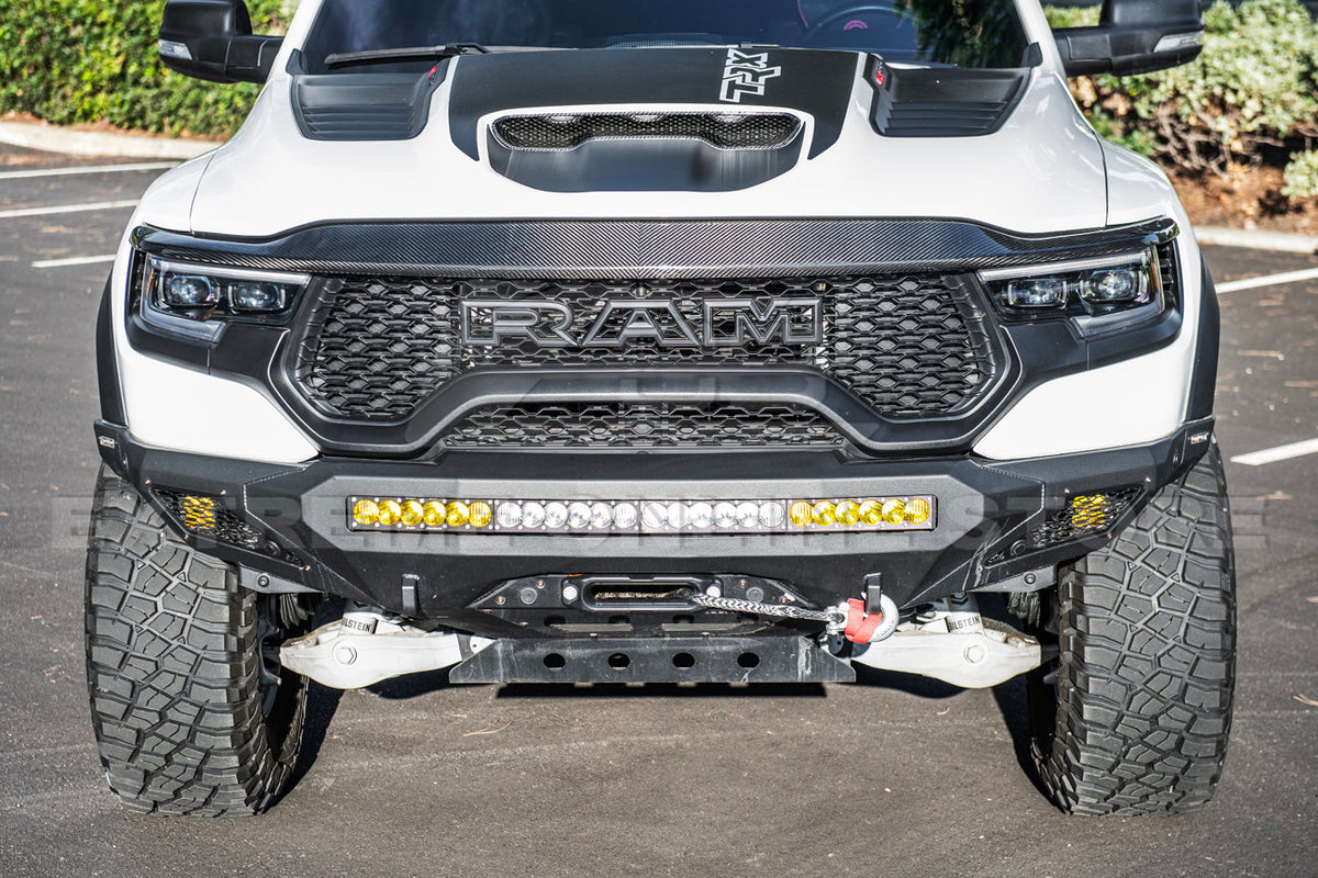 2019-Up Ram 1500 TRX Carbon Fiber Front Upper Grille Trim Spoiler image 6