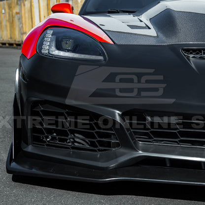 2005-13 Corvette C6 Z06 | C7 ZR1 Style Primed Front Bumper Replacement Cover image 11