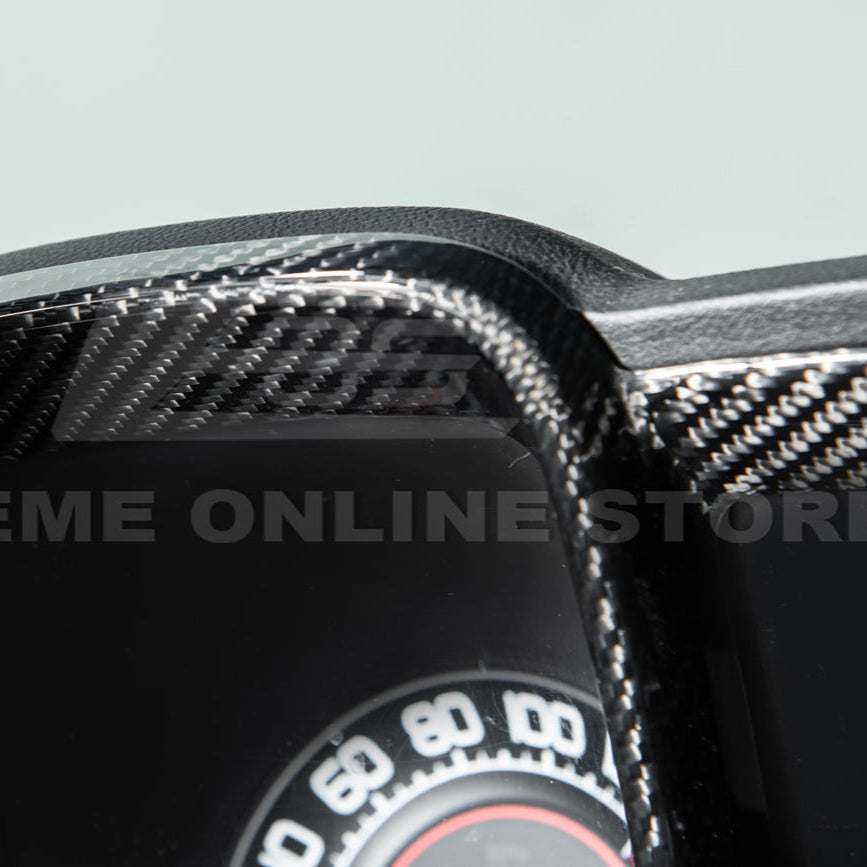 2010-15 Chevrolet Camaro Dry Carbon Fiber Dashboard Cluster Trim Cover image 11
