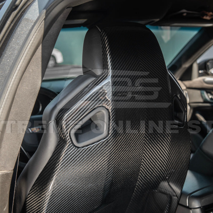 2016-19 CTS-V | ATS-V Dry CARBON FIBER Seat Back Cover image 4