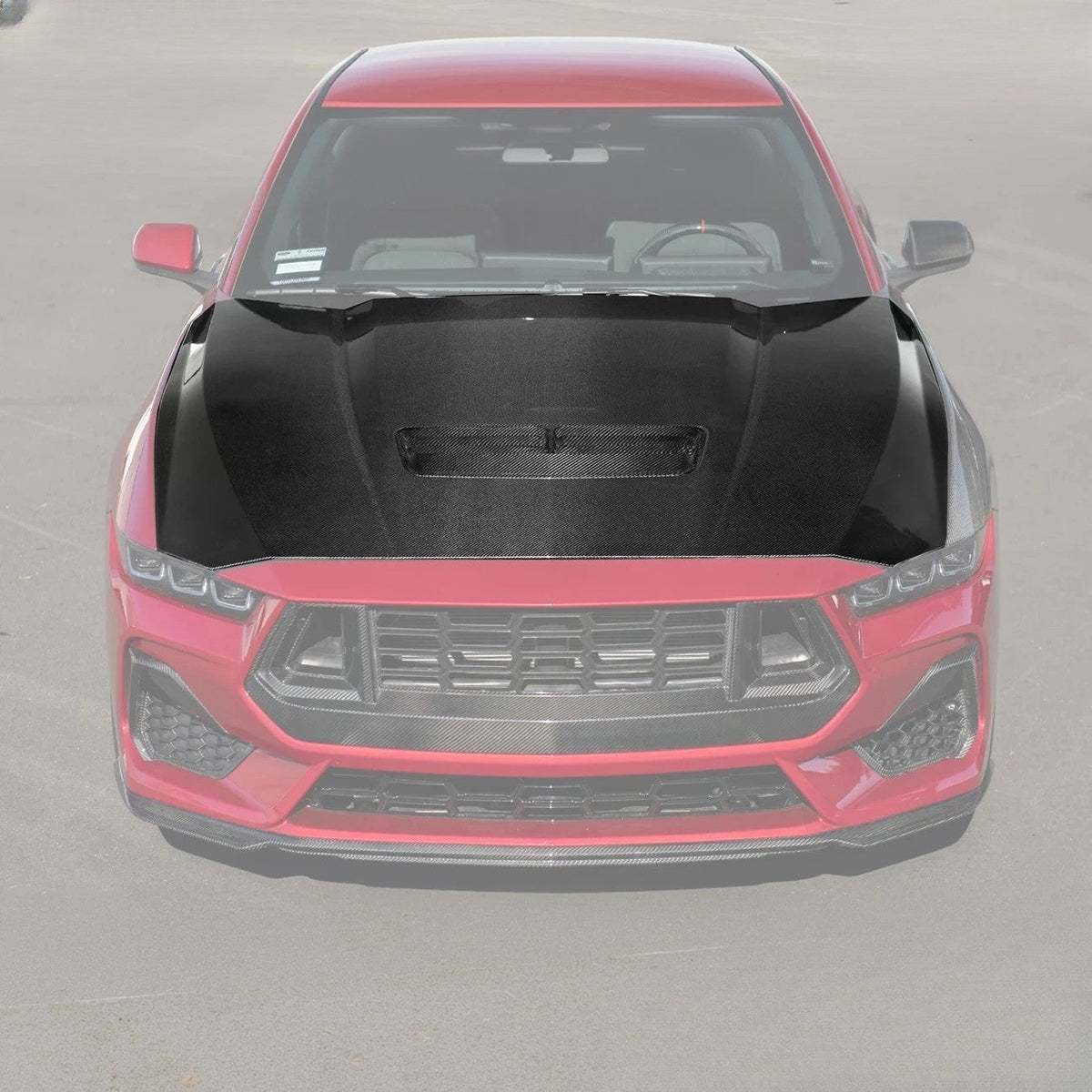 2024+ Ford Mustang Front Bumper Hood Vented Cover image 2