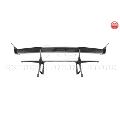 Corvette C8 ZR1 Style DRY CARBON FIBER Rear High Wing Spoiler Bracket image 71