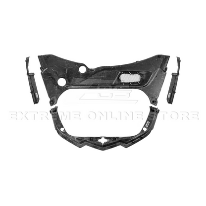 Corvette C8 DRY CARBON FIBER Front Trunk Trim Cover Kit image 25