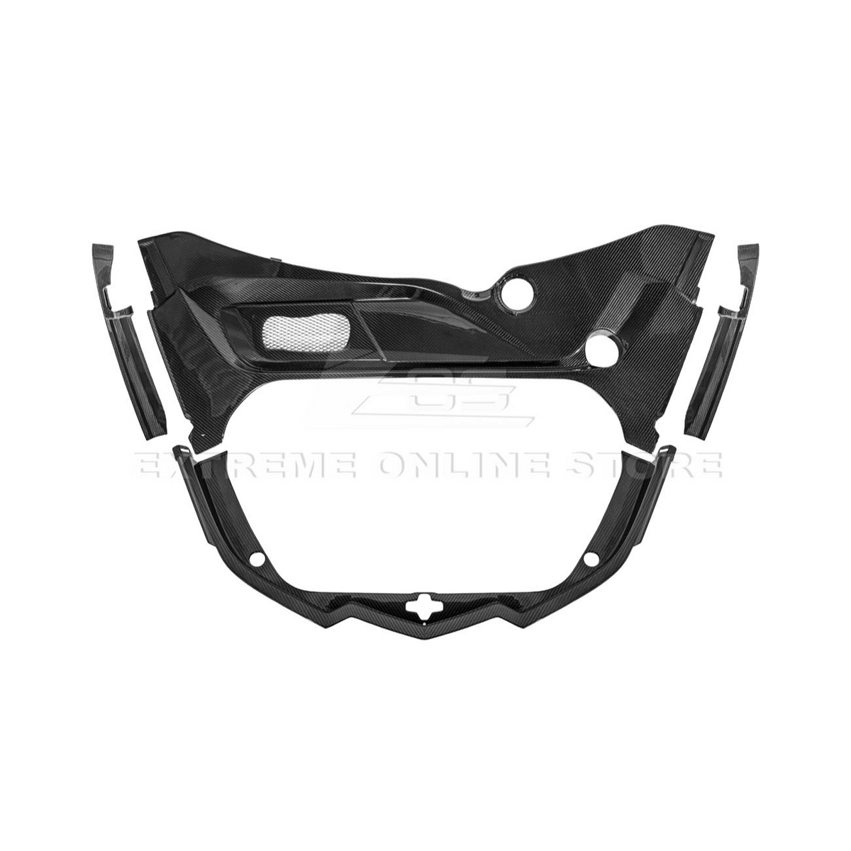 Corvette C8 DRY CARBON FIBER Front Trunk Trim Cover Kit image 26