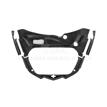 Corvette C8 DRY CARBON FIBER Front Trunk Trim Cover Kit image 26