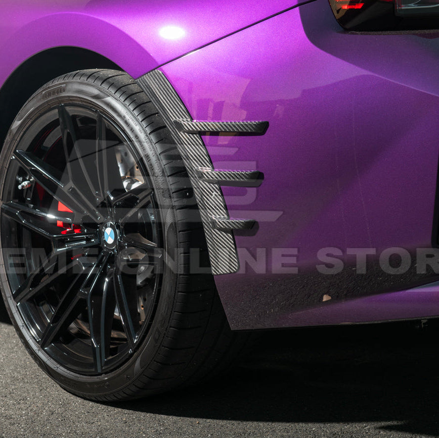 2023-Up BMW G87 M2 DRY CARBON FIBER Add-On Fender Wheel Arch Trim Cover image 15