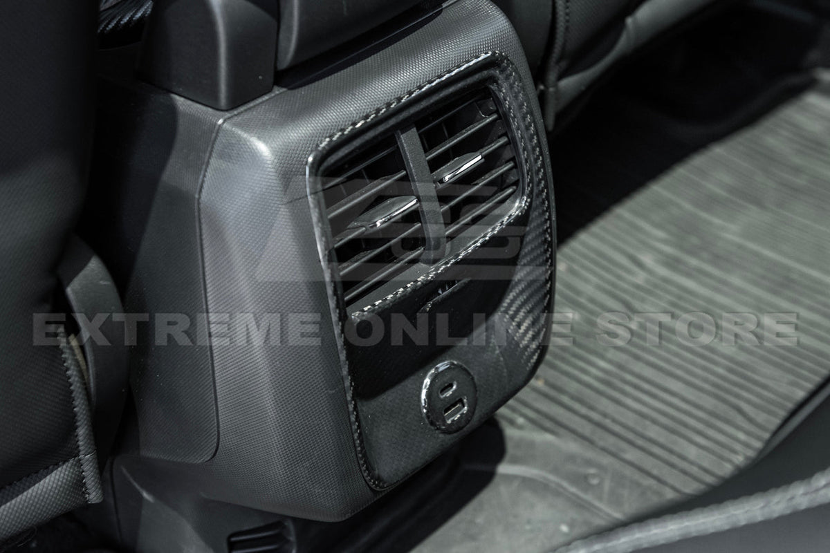 2021+ Ford Mustang Mach-E DRY Carbon Fiber Rear AC Panel Cover image 4