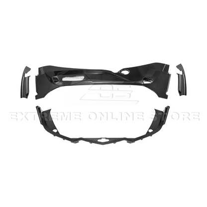Corvette C8 DRY CARBON FIBER Front Trunk Trim Cover Kit image 27