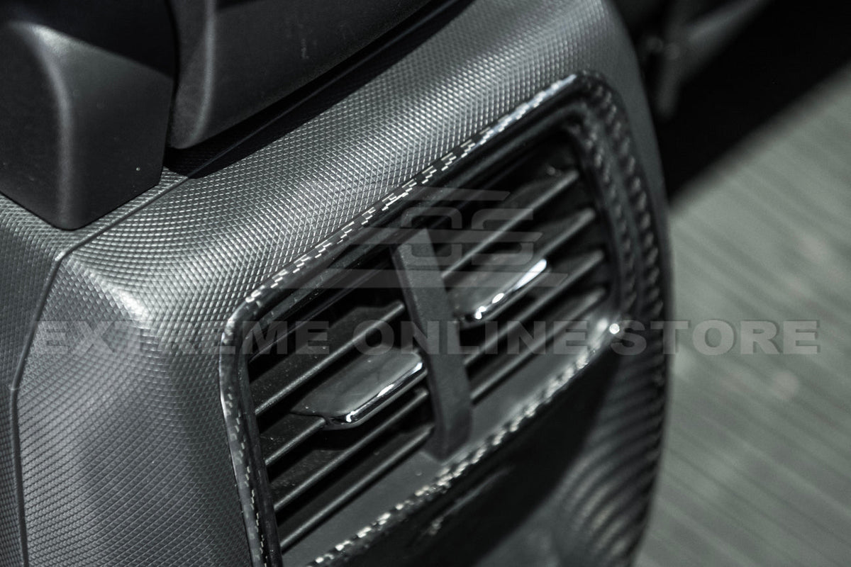 2021+ Ford Mustang Mach-E DRY Carbon Fiber Rear AC Panel Cover image 3