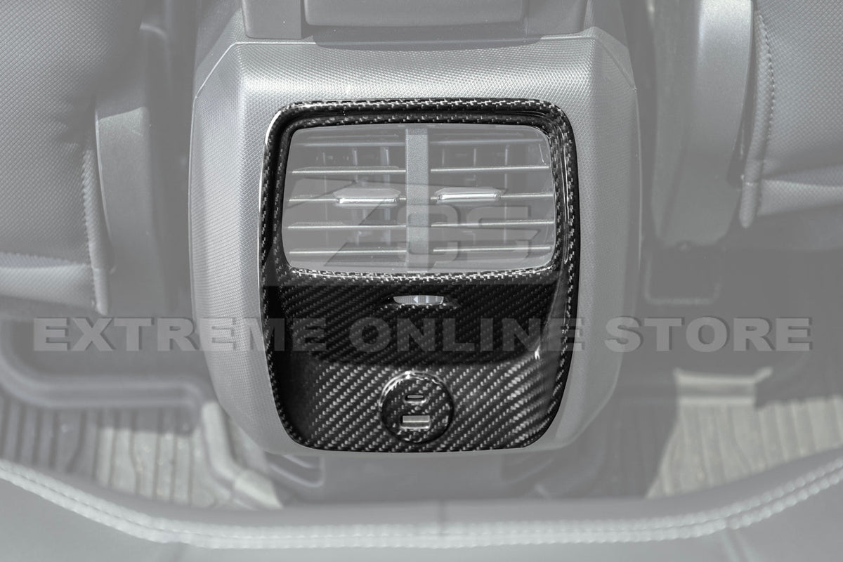 2021+ Ford Mustang Mach-E DRY Carbon Fiber Rear AC Panel Cover image 8